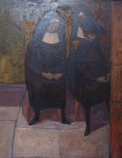 Nuns outside the Confessional